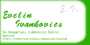 evelin ivankovics business card